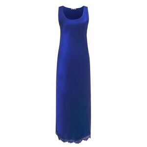 NWT Gold Hawk Chris Bias Tank Silk Maxi Dress In Blue Size Small $305 MSRP